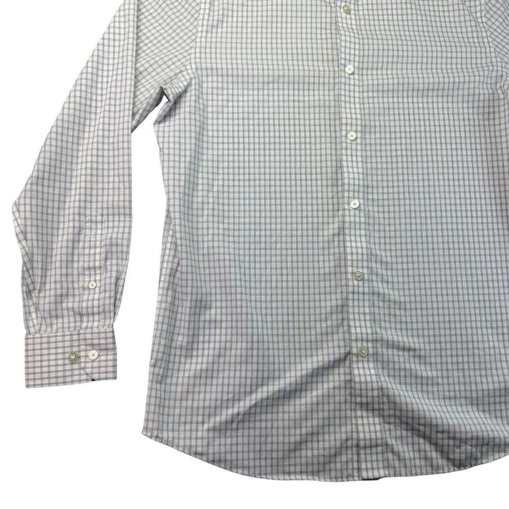 Banana Republic Shirt Men's Large Multicolor Checks Non-iron Standard Fit Preppy